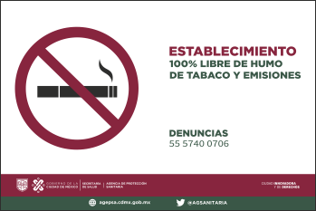 Establecimiento 100% libre de humo
